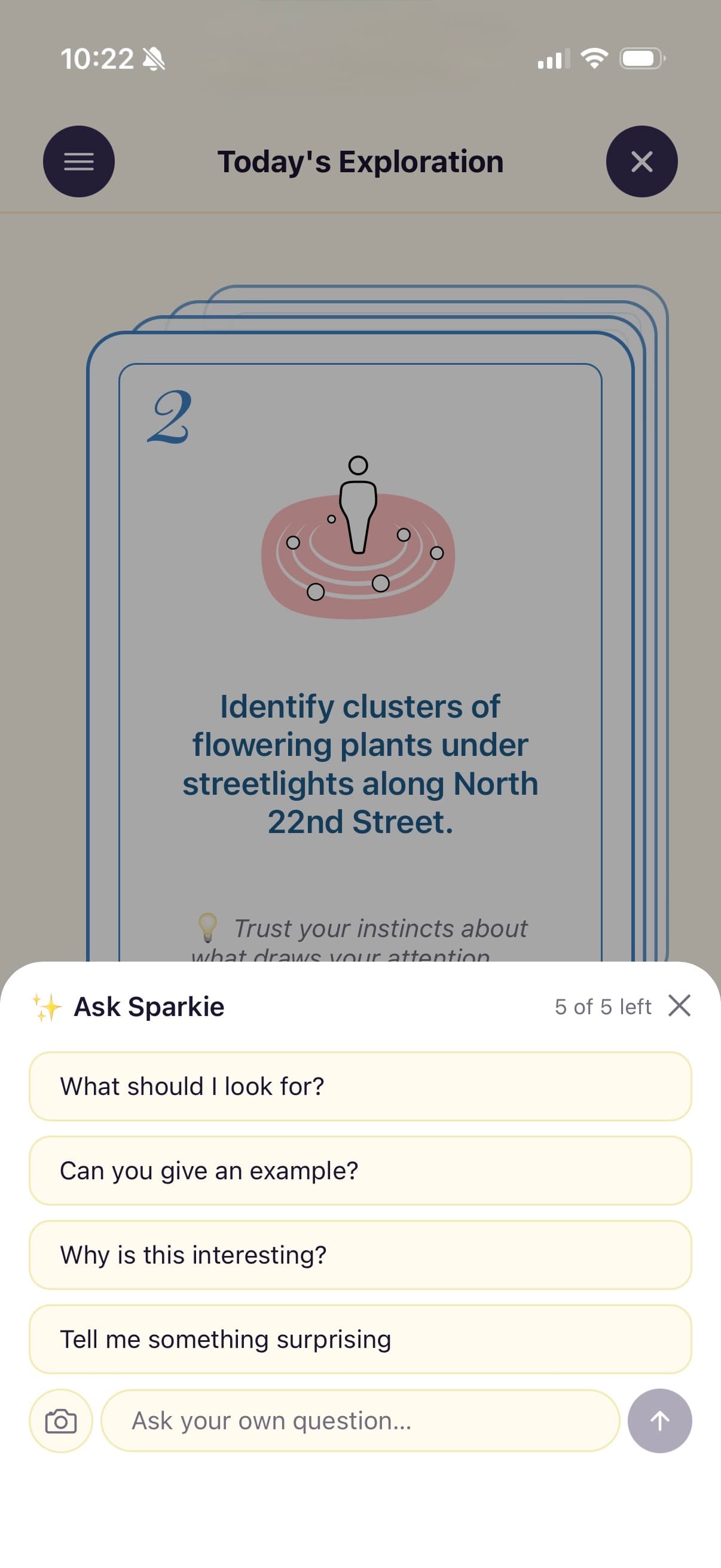 AskSparkie — the in-walk AI companion